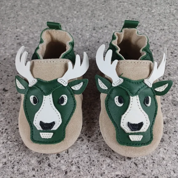 NBA Milwaukee Bucks Robeez Infant Baby Soft Shoes 0-6 months or 12-18 months - Picture 3 of 13